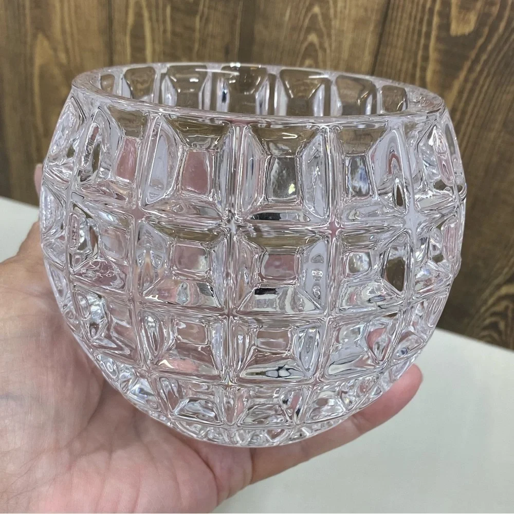 BEAUTIFUL~FINE CRYSTAL VOTIVE HOLDER~‘STUDIO CRYSTAL by STUDIO SILVERMITHS’~G21